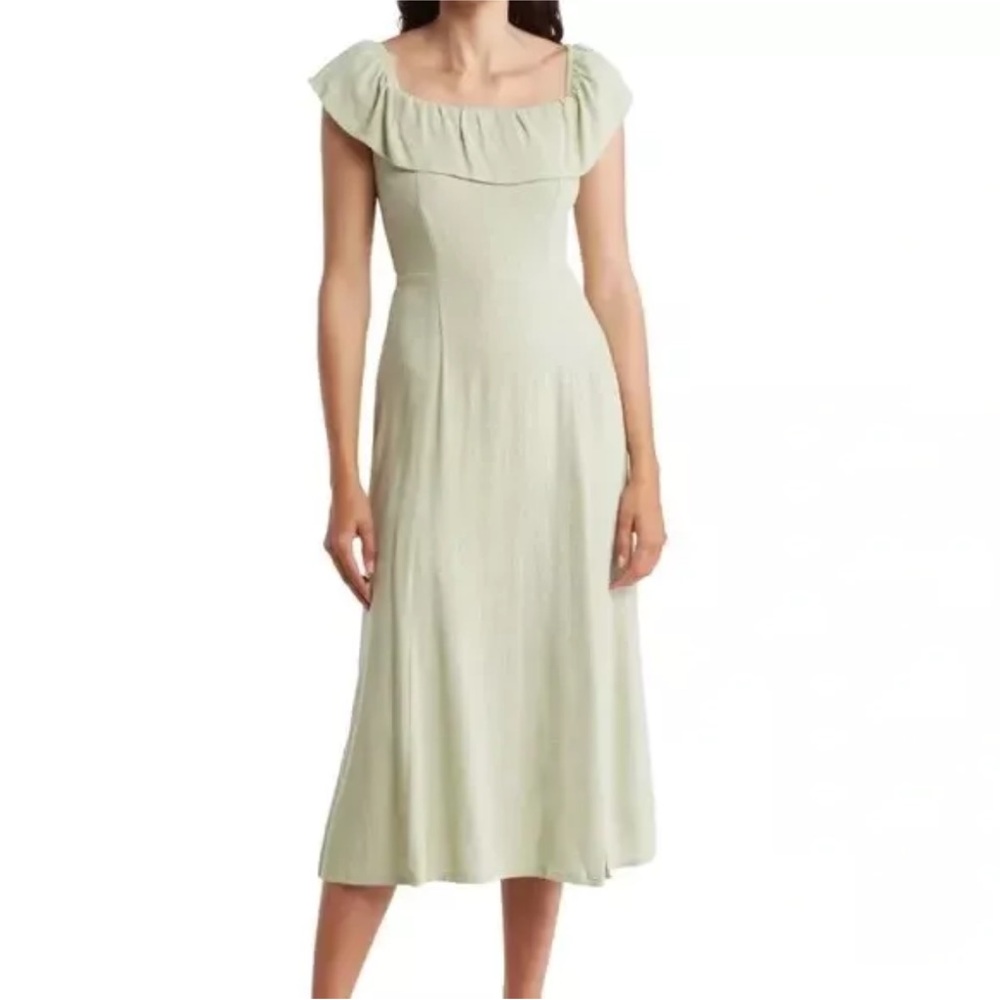 LOT 2 Lucky Brand Off the Shoulder Midi Dresses Medium NWT